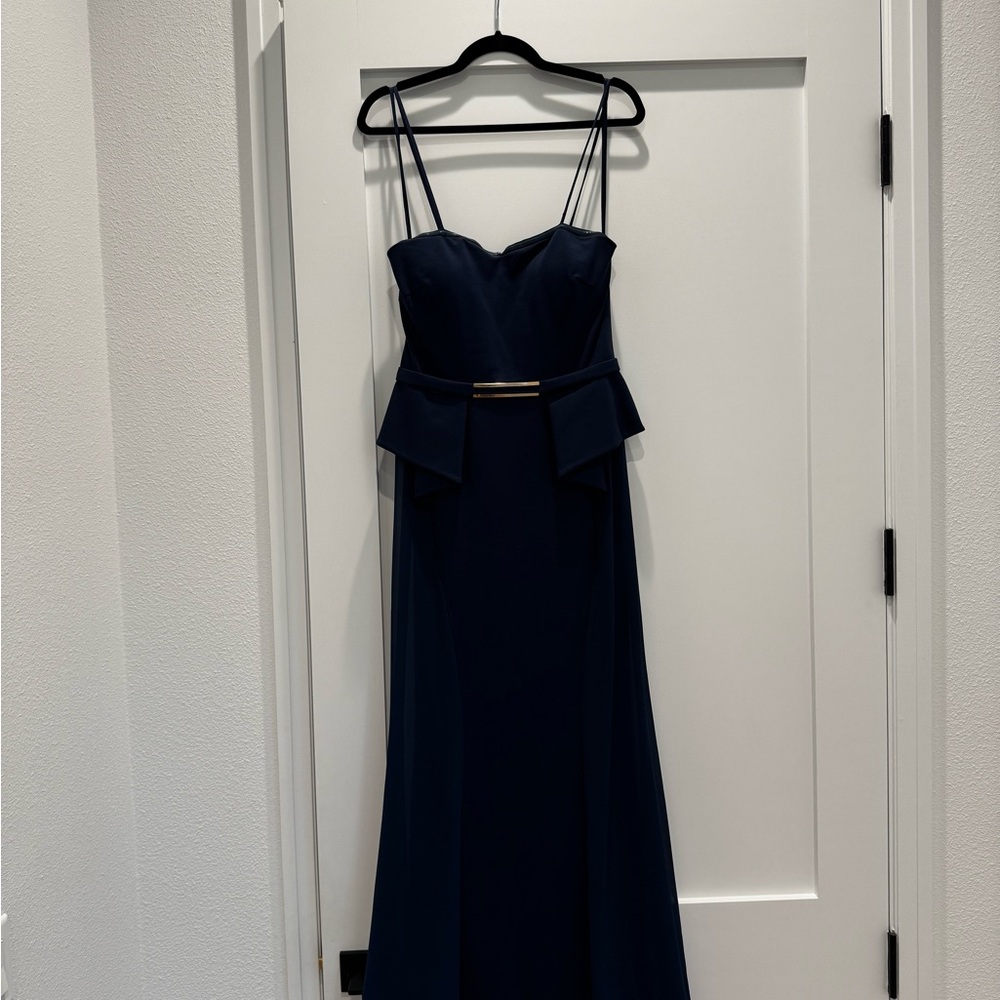 Elegant Navy Blue Evening Dress